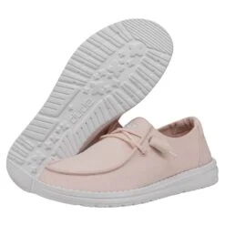 Wendy Slub Canvas - Pink -Modern Shoe Hub 40063 680 WENDYSLUBCANVAS PINK PAIRBOTTOM