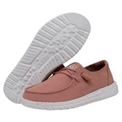Wendy Slub Canvas - Terracotta -Modern Shoe Hub 40063 6VE WENDYSLUBCANVAS TERRACOTTA PAIRBOTTOM