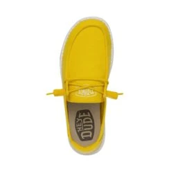Wendy Slub Canvas - Empire Yellow -Modern Shoe Hub 40063 76I WENDYSLUBCANVAS EMPIREYELLOW LEFTTOP