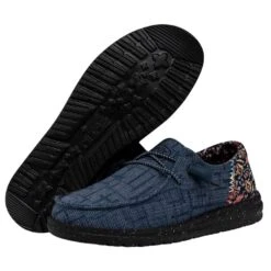 Wendy Funk Slub Blanket - Midnight Rain 10 Wendy Funk Slub Blanket - Midnight Rain -Modern Shoe Hub 40066 4MK WENDYFUNKSLUBBLANKET MIDNIGHTRAIN PAIRBOTTOM