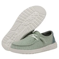 Wendy Woven - Mint -Modern Shoe Hub 40098 371 WENDYWOVEN MINT PAIRBOTTOM
