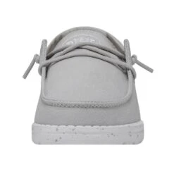 Wendy Youth Slub Canvas - Light Grey -Modern Shoe Hub 40143 007 WENDYYOUTHSLUBCANVAS LIGHTGREY LEFTFRONT 1
