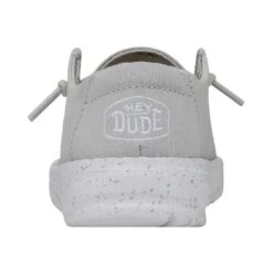 Wendy Toddler Slub Canvas - Light Grey -Modern Shoe Hub 40144 007 WENDYTODDLERSLUBCANVAS LIGHTGREY LEFTBACK