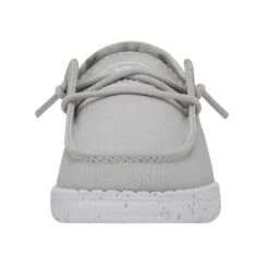 Wendy Toddler Slub Canvas - Light Grey -Modern Shoe Hub 40144 007 WENDYTODDLERSLUBCANVAS LIGHTGREY LEFTFRONT