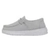 Wendy Toddler Slub Canvas - Light Grey -Modern Shoe Hub 40144 007 WENDYTODDLERSLUBCANVAS LIGHTGREY LEFTSIDE