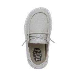 Wendy Toddler Slub Canvas - Light Grey -Modern Shoe Hub 40144 007 WENDYTODDLERSLUBCANVAS LIGHTGREY LEFTTOP
