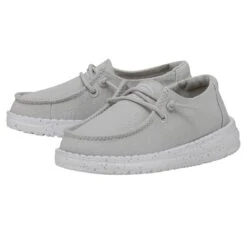 New Products -Modern Shoe Hub 40144 007 WENDYTODDLERSLUBCANVAS LIGHTGREY PAIRSIDE