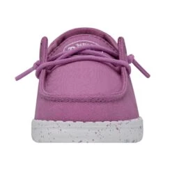 Wendy Toddler Slub Canvas - Violet -Modern Shoe Hub 40144 508 WENDYTODDLERSLUBCANVAS VIOLET LEFTFRONT