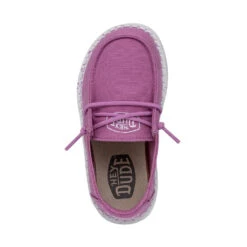 Wendy Toddler Slub Canvas - Violet -Modern Shoe Hub 40144 508 WENDYTODDLERSLUBCANVAS VIOLET LEFTTOP