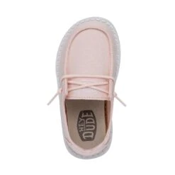 Wendy Toddler Slub Canvas - Pink -Modern Shoe Hub 40144 680 WENDYTODDLERSLUBCANVAS PINK LEFTTOP