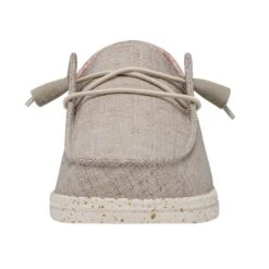 Wendy Chambray Wide - White Nut -Modern Shoe Hub 40151 2BK WENDYCHAMBRAYWIDE WHITENUT LEFTFRONT