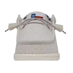 Wally Texas Canvas - Off White 11 Wally Texas Canvas - Off White -Modern Shoe Hub 40380 1LB WALLYTEXASCANVAS OFFWHITE LEFTFRONT