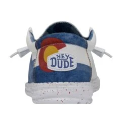 Wally Colorado Watercolor - White -Modern Shoe Hub 40382 100 WALLYCOLORADOWATERCOLOR WHITE LEFTBACK