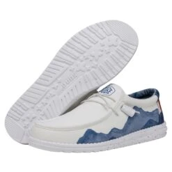 Wally Colorado Watercolor - White -Modern Shoe Hub 40382 100 WALLYCOLORADOWATERCOLOR WHITE PAIRBOTTOM