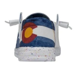 Wendy Colorado Watercolor - White -Modern Shoe Hub 40383 100 WENDY COLORADOWATERCOLORWHITE LEFTBACK