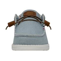 Wally Americana - Denim Stripe -Modern Shoe Hub 40395 4OE WALLYAMERICANA DENIMSTRIPE LEFTFRONT