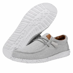 Wally Washed Canvas - Light Grey 10 Wally Washed Canvas - Light Grey -Modern Shoe Hub FW23 M 40296 007 WALLY WASHED CANVAS LIGHT GREY LEFT PAIROUTSOLE