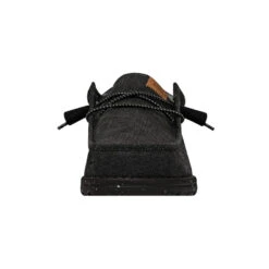 Wally Washed Canvas - Black/Black -Modern Shoe Hub FW23 M 40296 060 WALLY WASHED CANVAS BLACK BLACK LEFT FRONT