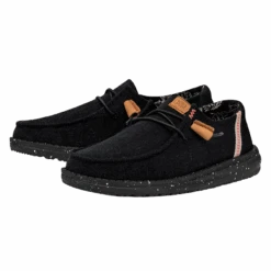 Wendy Washed Canvas - Black -Modern Shoe Hub FW23 W 40297 001 WENDY WASHED CANVAS BLACK LEFT PAIR