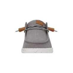 Wendy Washed Canvas - Grey -Modern Shoe Hub FW23 W 40297 030 WENDY WASHED CANVAS GREY LEFT FRONT