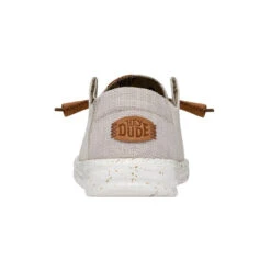 Wendy Washed Canvas - Cream -Modern Shoe Hub FW23 W 40297 13R WENDY WASHED CANVAS CREAM LEFT BACK