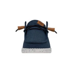 Wendy Washed Canvas - Navy -Modern Shoe Hub FW23 W 40297 410 WENDY WASHED CANVAS NAVY LEFT FRONT