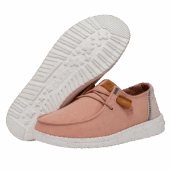 Wendy Washed Canvas - Rose Dust -Modern Shoe Hub FW23 W 40297 6WK WENDY WASHED CANVAS ROSE CLOUD LEFT PAIROUTSOLE